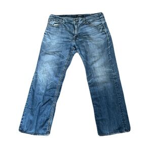 Silver Jeans 40 x 32 Light Wash Gordie Loose Straight